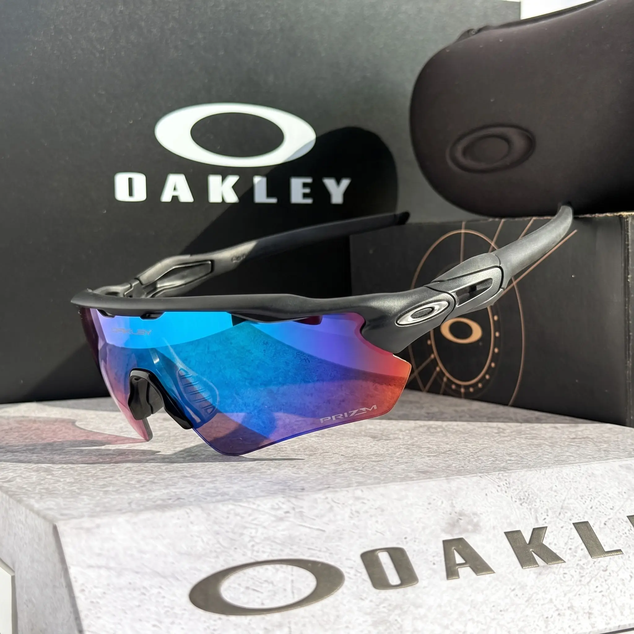 [ Buy 2, Get 1 FREE ] Oakley Outdoor Sports Sunglasses UV400 Wraparound Frame for Cycling Running Hiking and Travel