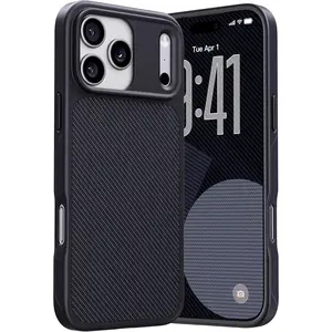 CASEKOO Patented Stronger Magnetic for iPhone 17 Pro Max Case [Fit for MagSafe] [16FT MIL-STD Protection] [Advanced 3D Textured Technology] Ultra-Slim Shockproof for 17 Pro Max Case 6.9" Rhombus Black