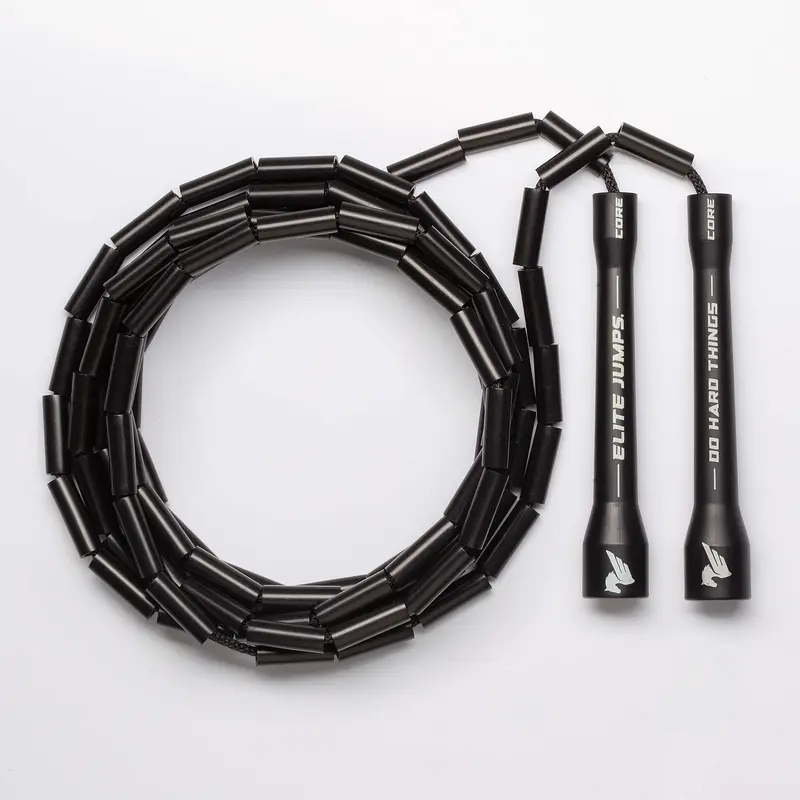 Elite Jumps 1-in Beaded Jump Rope - Adjustable, Customizable Ropes with Ultra Durable Beads - Strong Materials - Fitness Training Equipment, Exercise Gear for Cardio, Rhythm, Speed, Agility Improvement