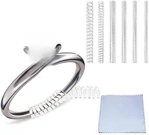 Ring Sizers for Loose Rings - 6 Sizes Fitter, Invisible Guards, PU Material, Reduces Size by 0.5-1.5, Easy to Use, Comfortable, and No Adhesives