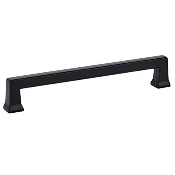 Emtek 86426US19 6 in. Alexander Cabinet Pull - Flat Black Door Handles
