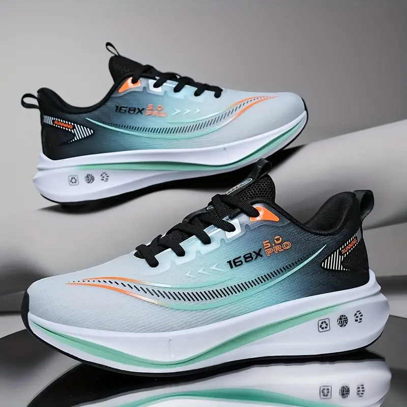 Men's Running Sports Shoes-- Lightweight and Breathable, Soft Cushioned Outsole, Suitable for Road and Off-Road Use, Multifunctional Non-Slip Shoes. Suitable for Marathon, Triathlon, Off-Road Cycling, Gym Aerobic Exercise, Hiking, Mountain Climbing, and