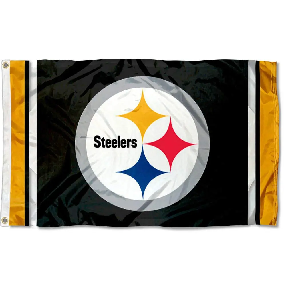 Pittsburgh Steelers 3x5ft Weather-Resistant Lightweight Sports Collectible Flag - Pole Flag with Light & Hand Convenience, Party Banners for Indoor/Outdoor Man Cave Decoration