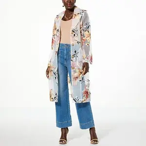 kathy ireland Fashion 360 kathy ireland® Fashion 360 Jardin De Fleur Organza Trench Coat