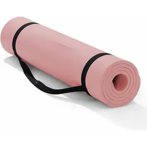 Yoga Mat,Extra Thick Yoga Mat (1/2inch),Professional TPE Exercise Mat,Non-Slip Workout Mat for Yoga, Pilates, Fitness, Barefoot Workouts, Home Gym Studio with Strap
