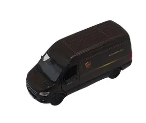 5" Sprinter Delivery Van UPS Brown 1:48 Scale Doors Open and Close Rubber Tires