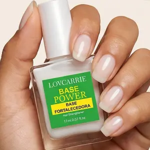 LOVCARRIE Strong Nail Hardener, Base Fortalecedora Nail Strengthener,17ml Fortifying Base Coat for Weak, Brittle Nails,Nourishing Protective Layer to Strengthen & Condition Nails,Ideal Nail Care Essential for Healthy, Resilient Nails, Nail Care Oil.