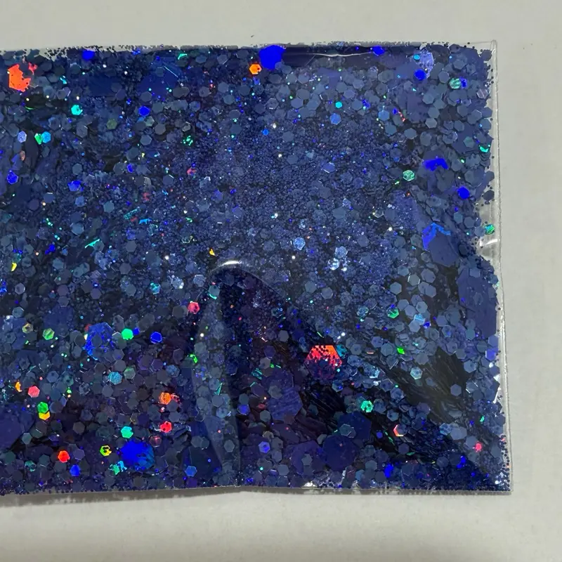 Unisex Gel Nail Art Glitter, 5g Glitter Blue, Holiday Glamorous Full Coverage Nail Decoration Accessory