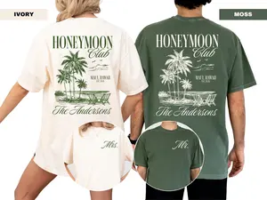 Couple Honeymoon T-Shirt – Maui Hawaii “Mr. & Mrs.” Matching Shirts | Vacation Tee | Comfort Colors