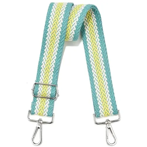 Silver Hardware  Green White Yellow