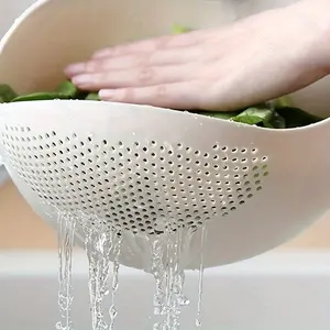 1pc Rice Washing Drain Basket Rice Washing Filter Basket Creative Rice Washing Sieve Plastic Rice Colander Household Rice Washing Basket Multifunctional Rice Washing Basin Food Colander Kitchenware Kitchen Stuff Kitchen Gadgets