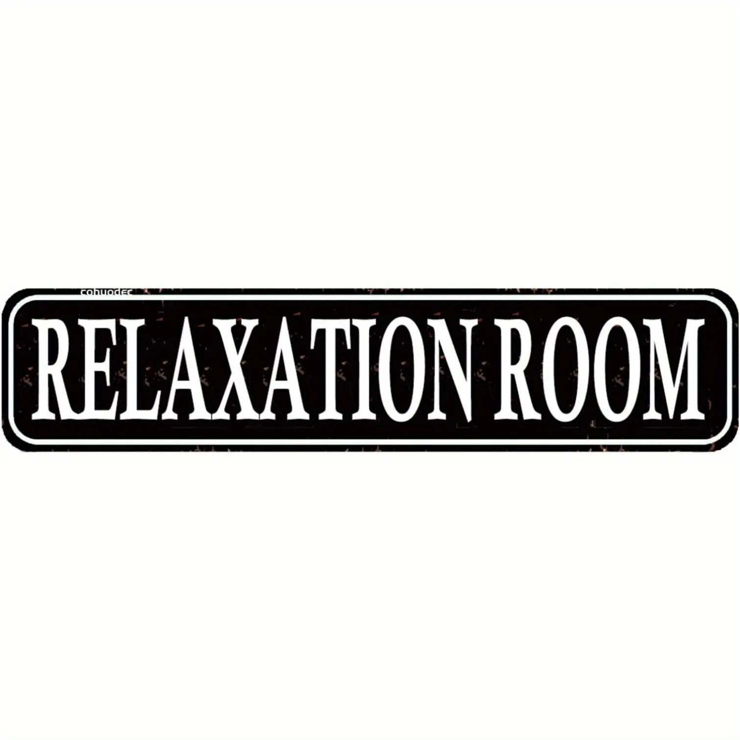 1pc Rustic Black Aluminum Rectangle Tin Wall Sign - 16x4 in Pre-Drilled Holes Metal Plaque, Home Decor for Meditation Quiet Zones, Taco Bar Supplies Gift
