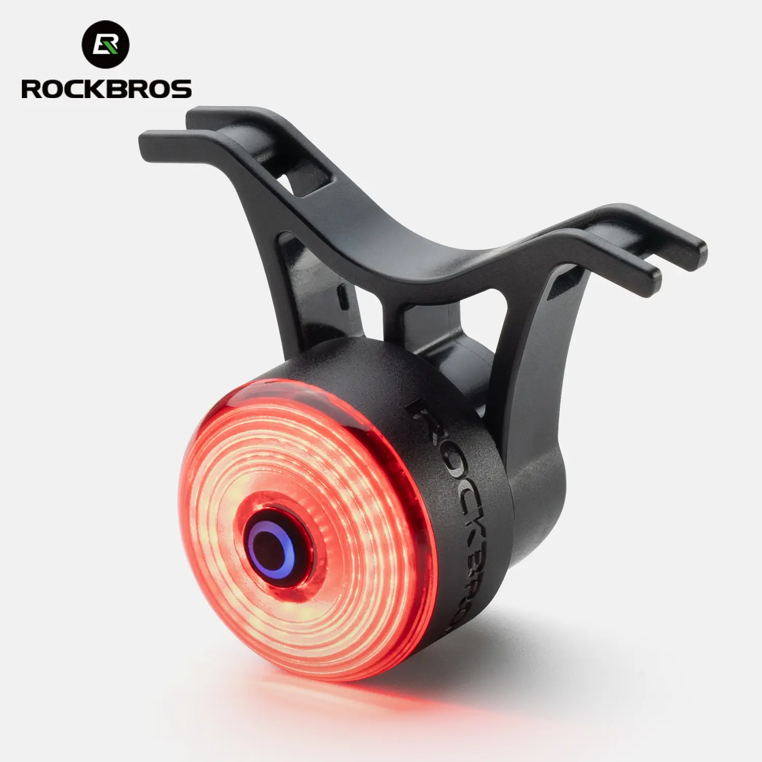 ROCKBROS Smart Bicycle Tail Light and Handlebar Plug Set, ABS Bike Accessory with Auto Sync, Brake Sensing, and USB-C Charging, Brake Light Alert
