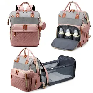 New mommy bag large capacity portable can hang baby stroller travel shopping insulation lightweight mother and child backpack, diaper backpack, multi-functional large capacity travel backpack for boys and girls, with diaper changing station