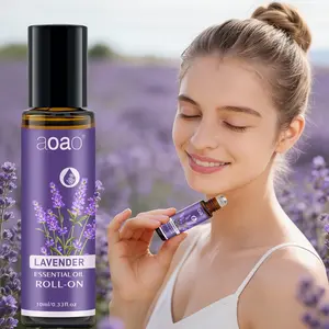 Lavender Essential Oil Rollerball, Calming Mood Relief Anxiety Headache, Compound Essential Oil 10ML, Natural Stress Reduction