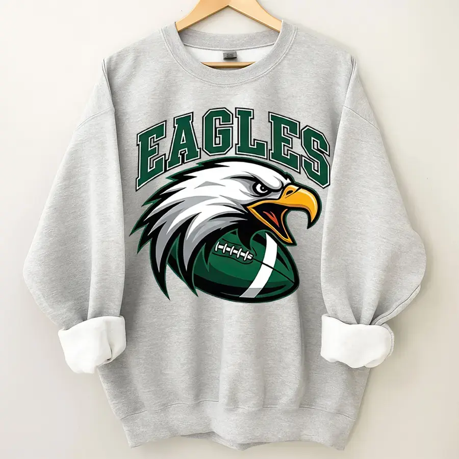 Eagles Logo Sweatshirt – Fresh Green Edition T-Shirt & Sweatshirt Unisex Crewneck Made in 100% Cotton, Design & Printed In The USA