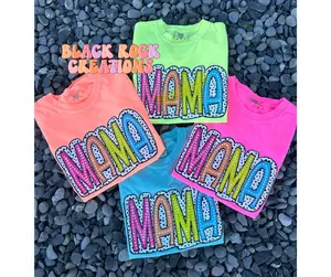 NEON Mama Summer T-Shirts - Comfortable Loose-Fitting Preppy Top