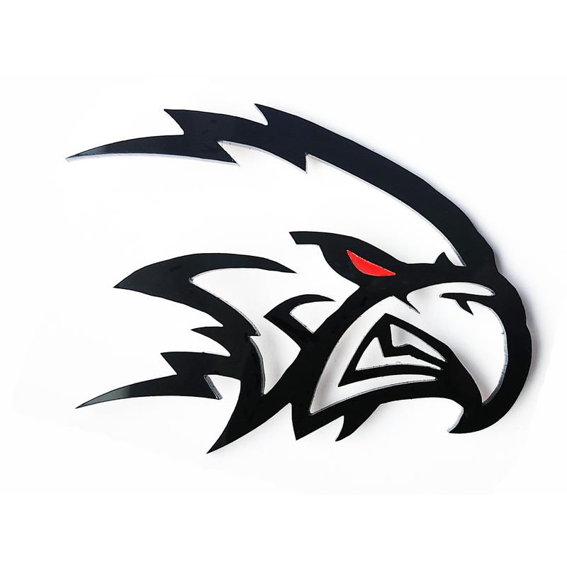 2x Hawk Bird Hellhawk Redeye Emblem Logo for Grand Cherokee  Jeep Trackhawk SRT