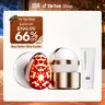 INIA SPHERA RF+LED At-Home Facial Anti-Aging Device - Cordless Rechargeable Facial Beauty Instrument with EMS Micro Current, Red Light Therapy, Electroporation, Cryo Cooling for Selfcare, Multi-Tech Care, Radiant Skin, Summer Travel Accessory