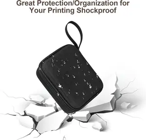 Mini Printer Carrying Case Compatible with Phomemo M02 T02 M02S M02 Pro Q30 02X Ponek T02 Memoking Photo Printers Hard Travel Box with Zipper Mesh