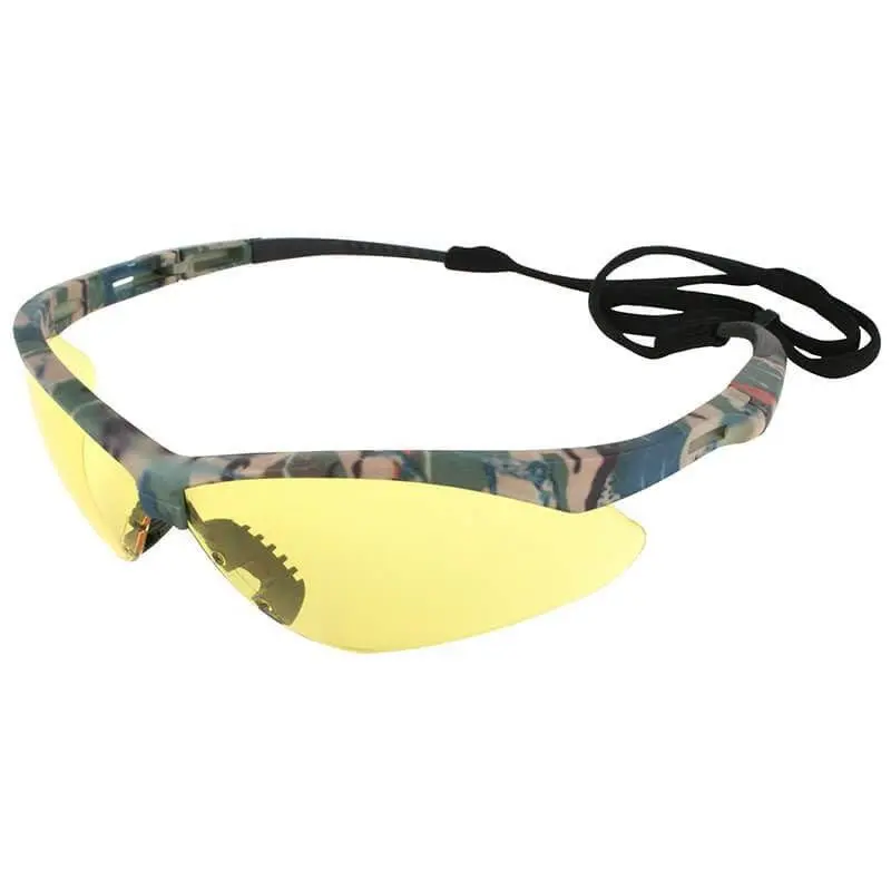 KleenGuard Nemesis Work Safety Glasses - Camo Frame, Anti-Fog Amber Lens Work Safety Gear for Construction, Home Improvement Use