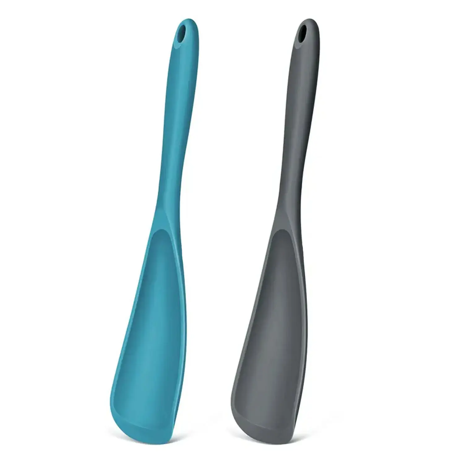 2-Pack Plastic Multifunction Cooking Spoons for Non-Stick Cookware - BPA-Free 1-Piece Design, Kitchen Household Products for Mixing/Serving, Scooping, Scraping