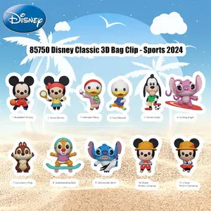 1PC Disney Officially Licensed Blind Bag Keychain Sports Series Mystery Figure Featuring Mickey Mouse and Stitch Bag Clip Backpack Accessory Collectible Gift for Birthday and Holiday