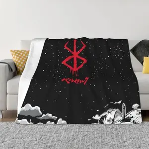 Anime Berserk Throw Blanket Couch Bed Sofa Soft Lightweight Warm Cozy Flannel Fleece Bed Blanket For Kids Adults Gift Father's Day Thanksgiving Valentine's Day holiday gifts for family and children