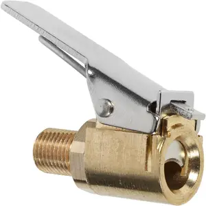 2 Pack Brass 8mm Clip-on Car Tire Air Chuck Inflator Connector Adapter Portable Tyre Wheel Inflatable Nozzle