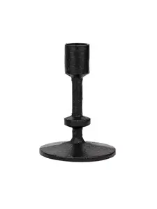 Black Cast Iron Candle Holder