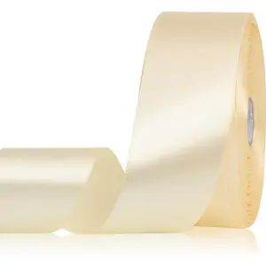Rice White Ribbon 1-1/2 Inch 50 Yards, Solid Satin Ribbon for Flower Bouquet, Crafts,  Wrapping, Bridal Invitations, Hair, Festival and Party Decorations