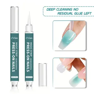 Nail glue remover pen, nail polish remover tool, Nail Art Remover, no wash, quick drying, gentle and not harmful to hands, recommended by nail technicians as a portable nail care tool for home use