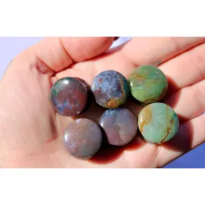 Fall Color Moss Agate Double Flare Rare Stone