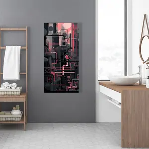 Conscious Sales C1RC24482NA4B1 24 x 48 in. Industrial Empire - Red Canvas for Stylish Home Decor