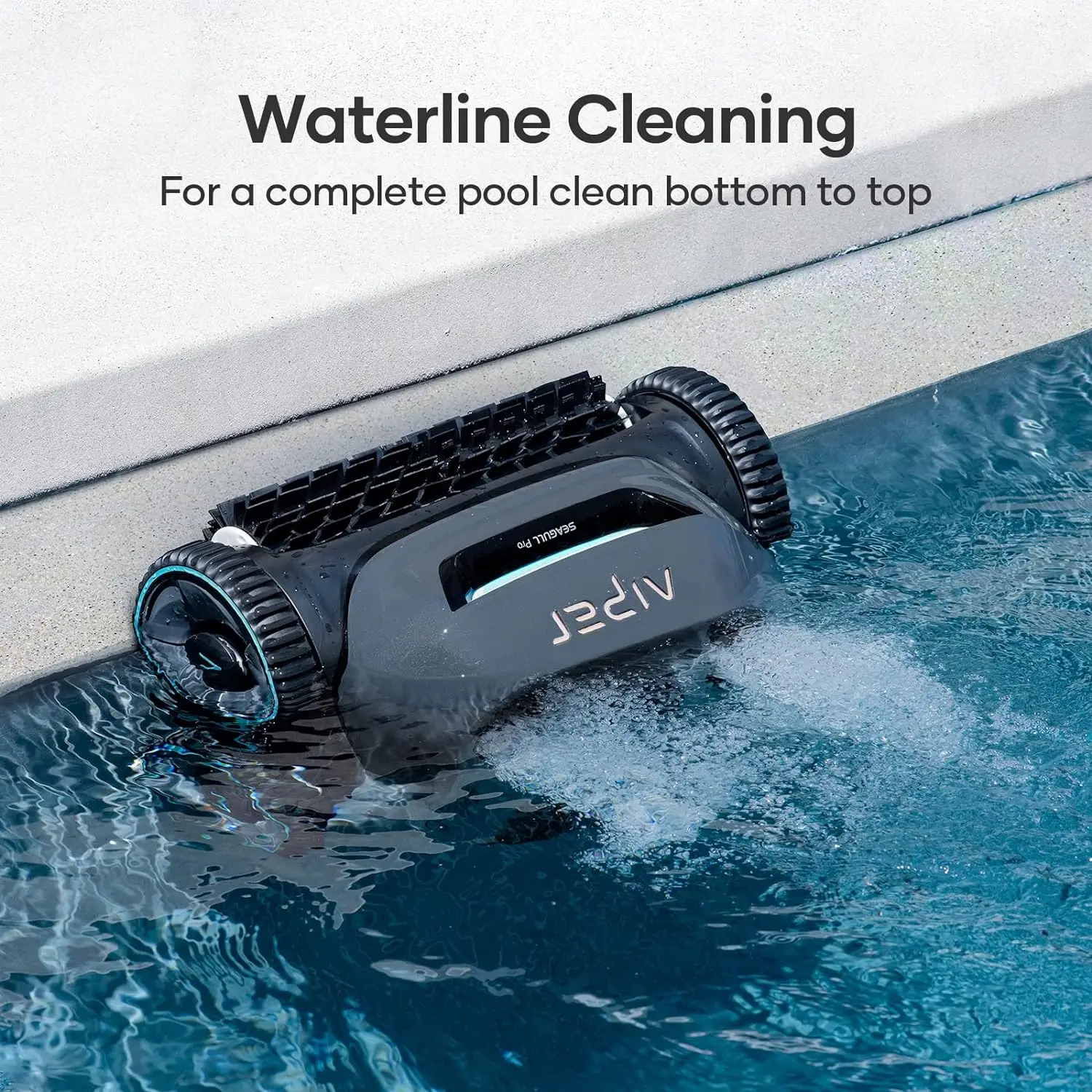 AIPER Seagull Pro Cordless Robotic Pool Cleaner, Quad-Motor Powerful Pool Vacuum for In-Ground Pools, Smart Navigation Pool Vacuum Cleaner Lasts up to