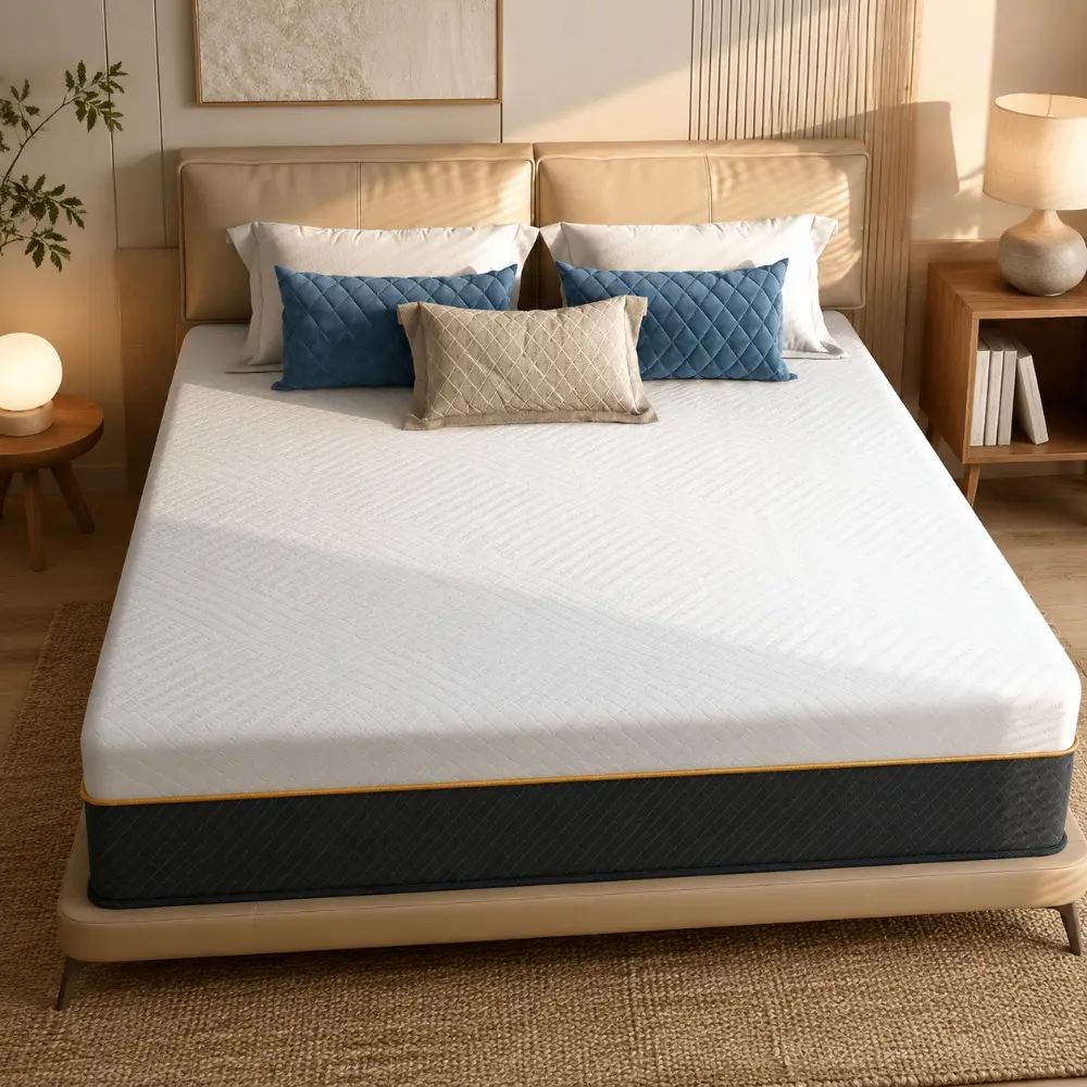 Littleox 10 Inch Hybrid Mattress in a Box, Queen Size, Pocket Spring Mattress Medium Firm Feel with Edge Support & Motion Isolation