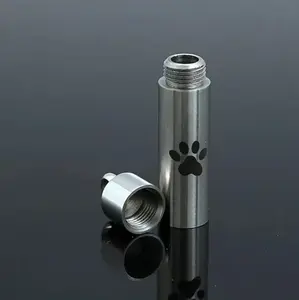 Cremation Urn Necklace Pet Paw Engraved Openable Bottle Keepsake Pendant for Ashes