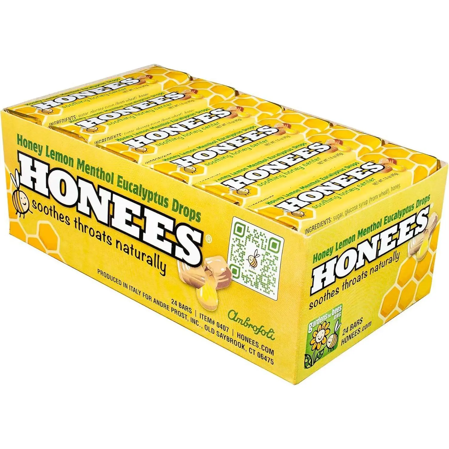 Honees 24 Ct 1.6 Oz Honey Lemon Bars Tray