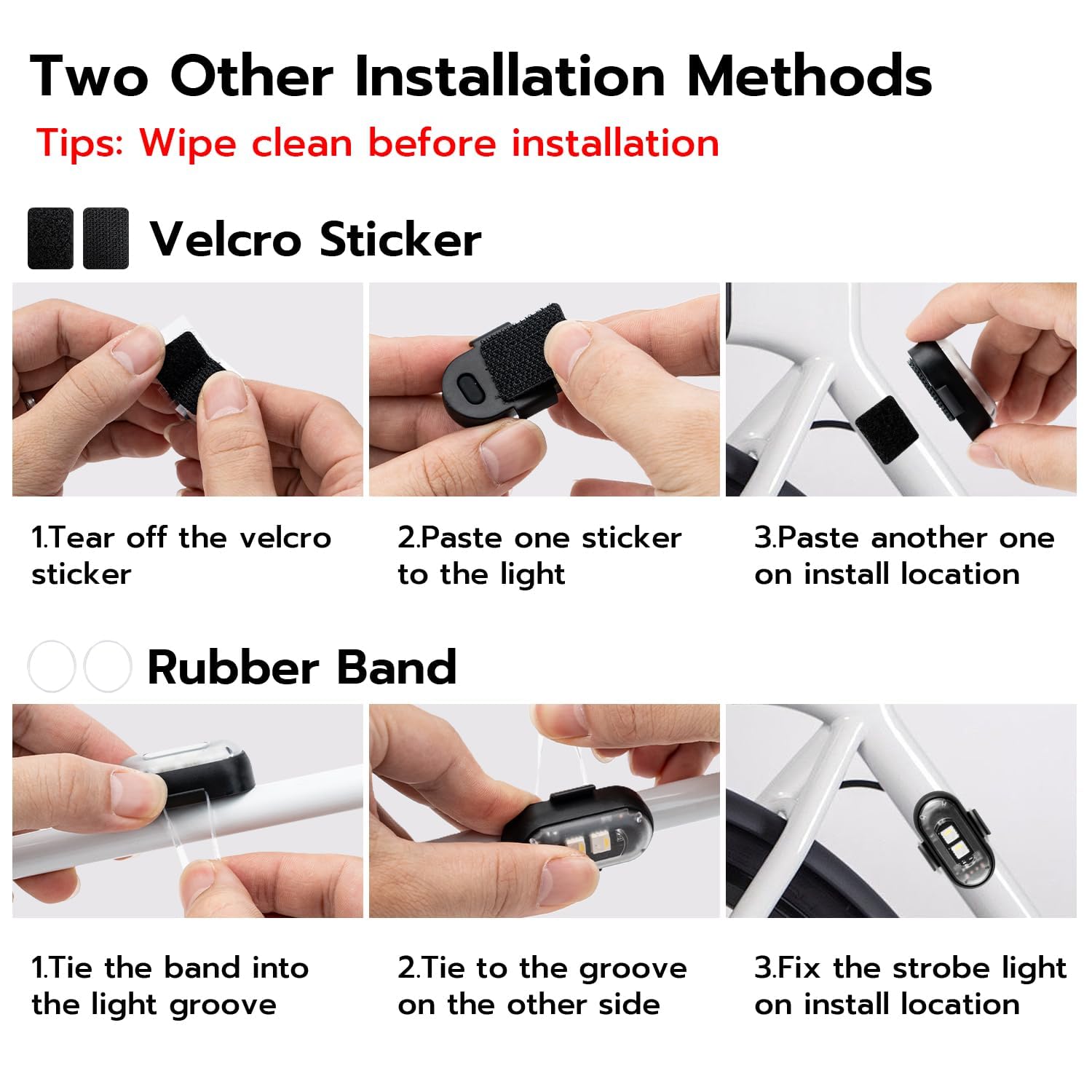 Upgraded Wireless LED Lights for Car, Rechargeable Interior Car Lights with RGB Colors Brightness Adjustable, 12H Battery Life, Remote Control, Mini Strobe Lights for Vehicle Motorcycle Bike Decor