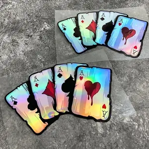 Reflective Laser Poker Sticker, Waterproof & Sunlight Resistant Decal, Car Stickers, Suitable for Car Windows, Bumpers, Rear Windscreen, Motorbike Front Fairings, Fuel Tanks