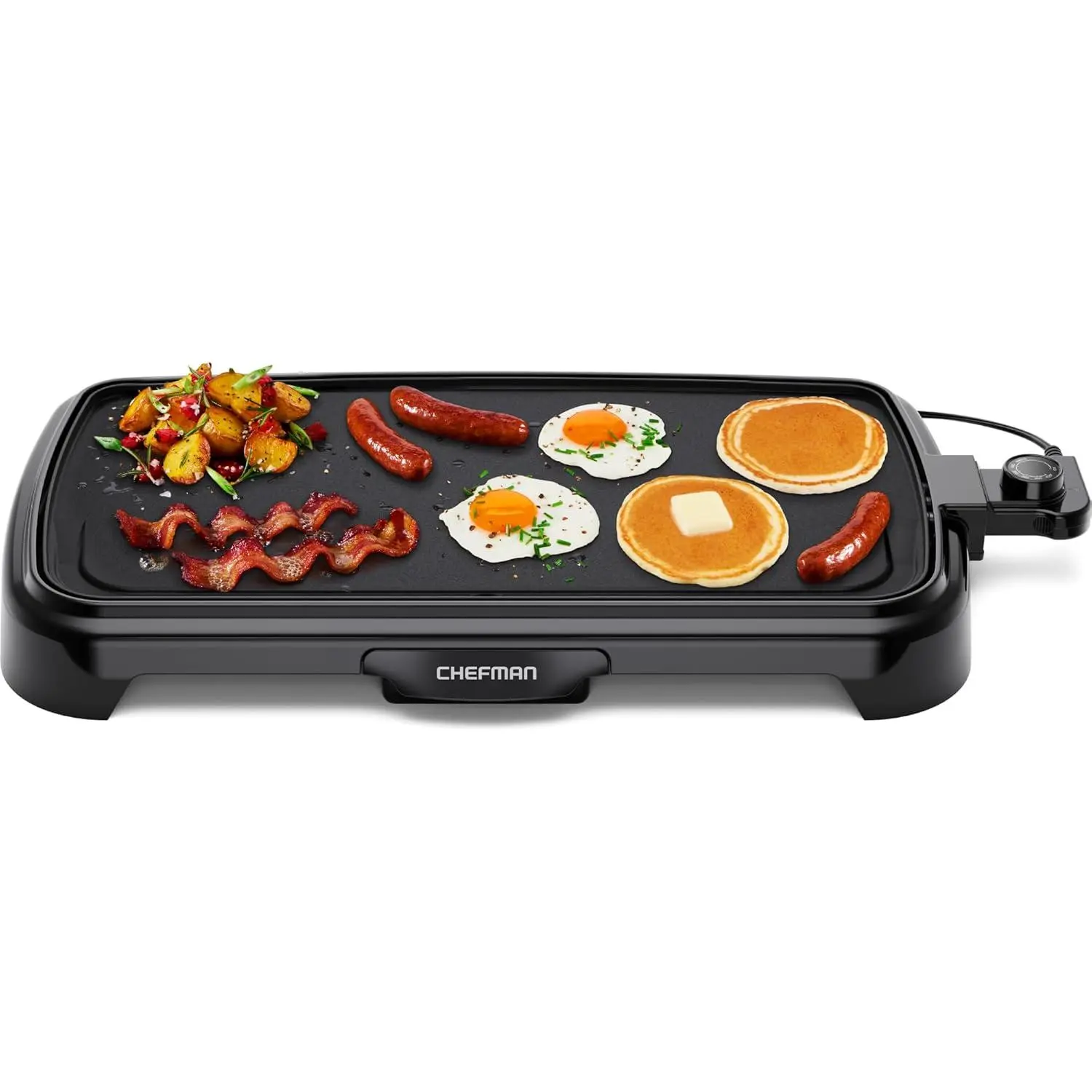 XL Electric Griddle with Removable Temperature Control Nonstick Flat Top Grill Extra Large 10 x 20 Inch Cooking Surface Immersible Pancake Burger Egg Griddle with Slide Out Drip Tray for Home Breakfast Kitchen Cooking