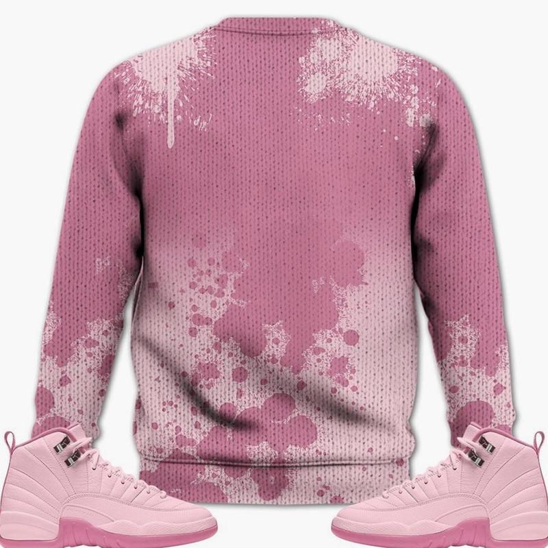 12 Pearl Pink Outfits, Pearl Pink 12s Ugly Sweater Rod Wave Rapper 90s Unisex T-Shirts To Match Sneakers, Streetwear Style Urban Outfit Fabric Menswear