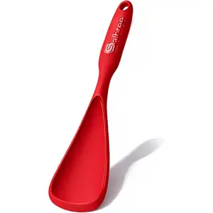 Spoon Spatula for Cooking - Multifunction Scoop Spatula Spoonula - Heat Resistant Cooking Spoon for Nonstick Cookware - Large  Kitchen Spoon - Seamless Design (Red,1pc)