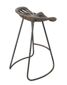 Cast Iron Tractor Seat Bar Height Industrial Stoo