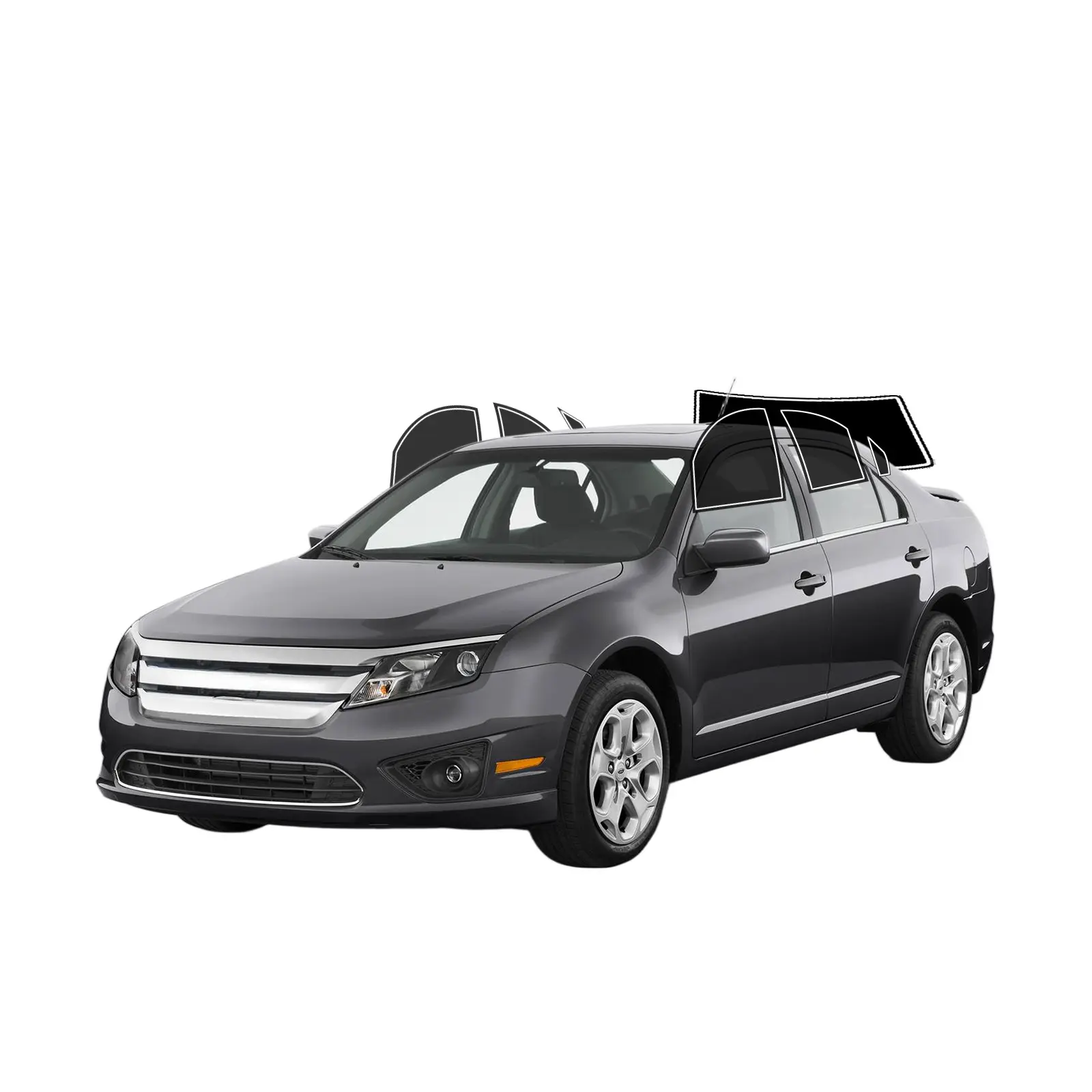 Precut Window Tint Film For Ford Fusion 2006-2012 Window 2Ply Anti-Shatter, UV Block, Privacy Protection, Easy Install, No Trimming Needed,Heat & Glare Reduction