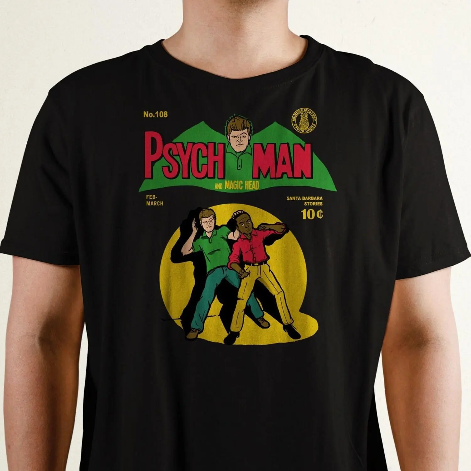 Youth Adult Psych Man Shirt, Psych Apparel, Funny TV Show Shirt, Retro Movie Tee