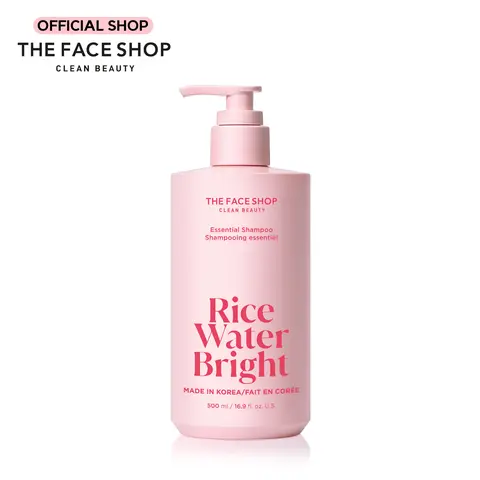 [THE FACE SHOP] Rice Water Bright Essential Shampoo | Korean Hair Care for Dull, Dry & Damaged Hair | Gentle Cleanse with Rice Protein, Ceramide, Lipids & Vitamins | Strengthens Roots & Helps Prevent Hair Loss for Silkier, Smoother Hair