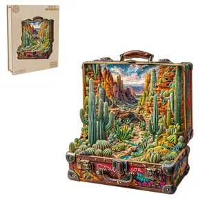 Desert Odyssey-1 Wooden Jigsaw Puzzle for Adults and Kids Unique Shape Animal Wood Puzzles Challenging Puzzle, Family Game Creative Gifts，Laser-Cut Durable HDF Wood Puzzle