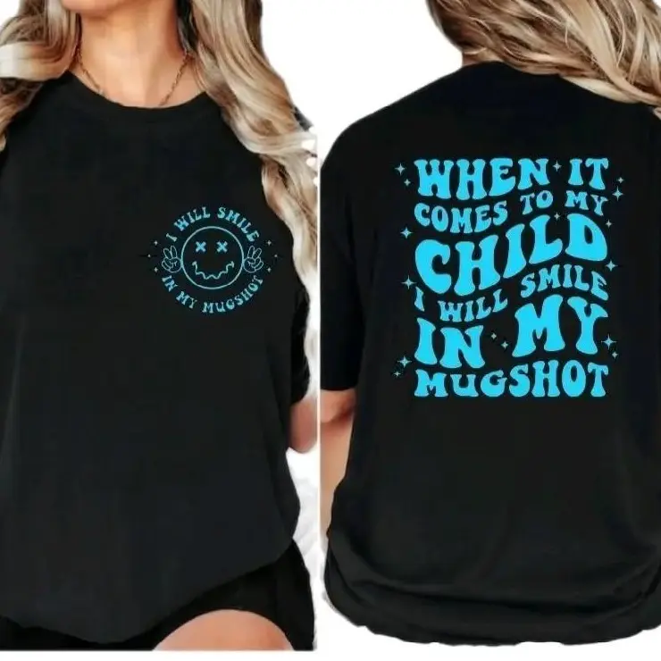 Women's Mama Graphic T-Shirt, Retro Short-Sleeve Round Neck Top with a Comfortable and Casual Baggy Fit, Shortsleeve, Everyday