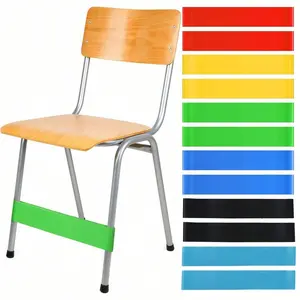 6/12pcs Adhd Desk Chair Tie Straps, Office Leg Workout Bands, Elastic Resistance Bands, Classroom Flexible Seat Tools, Random Colors